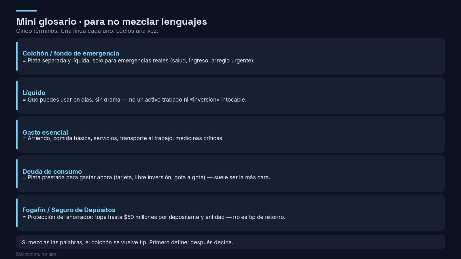 Mini glosario